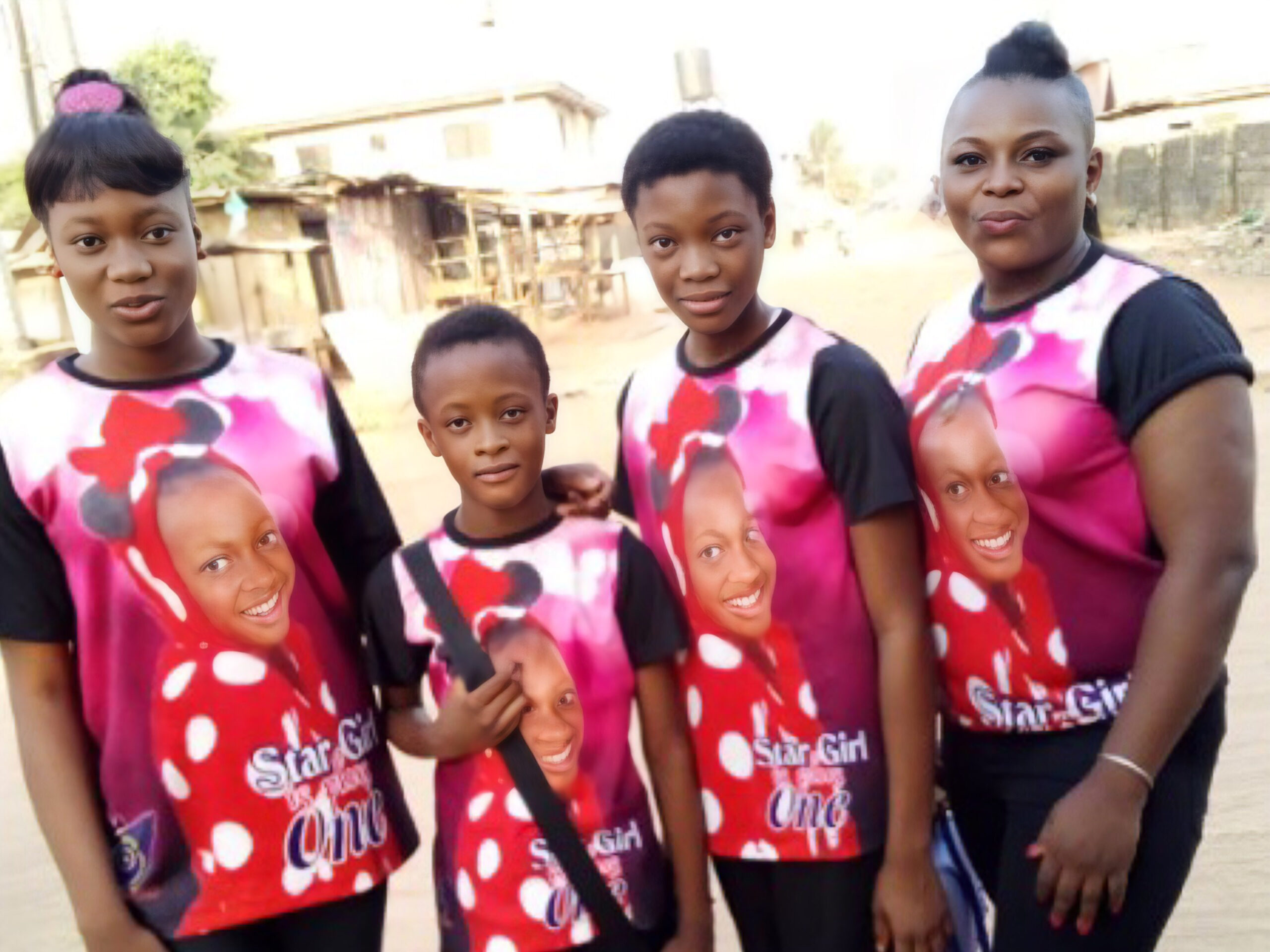 From the left, Sharon ifedi, her brother, sister and mum