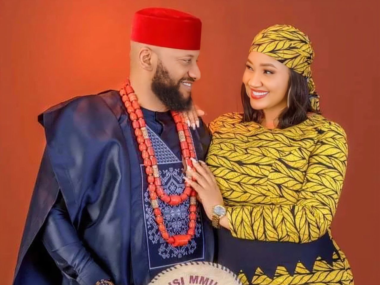 Judy Austin and her husband Yul Edochie in loved up photo