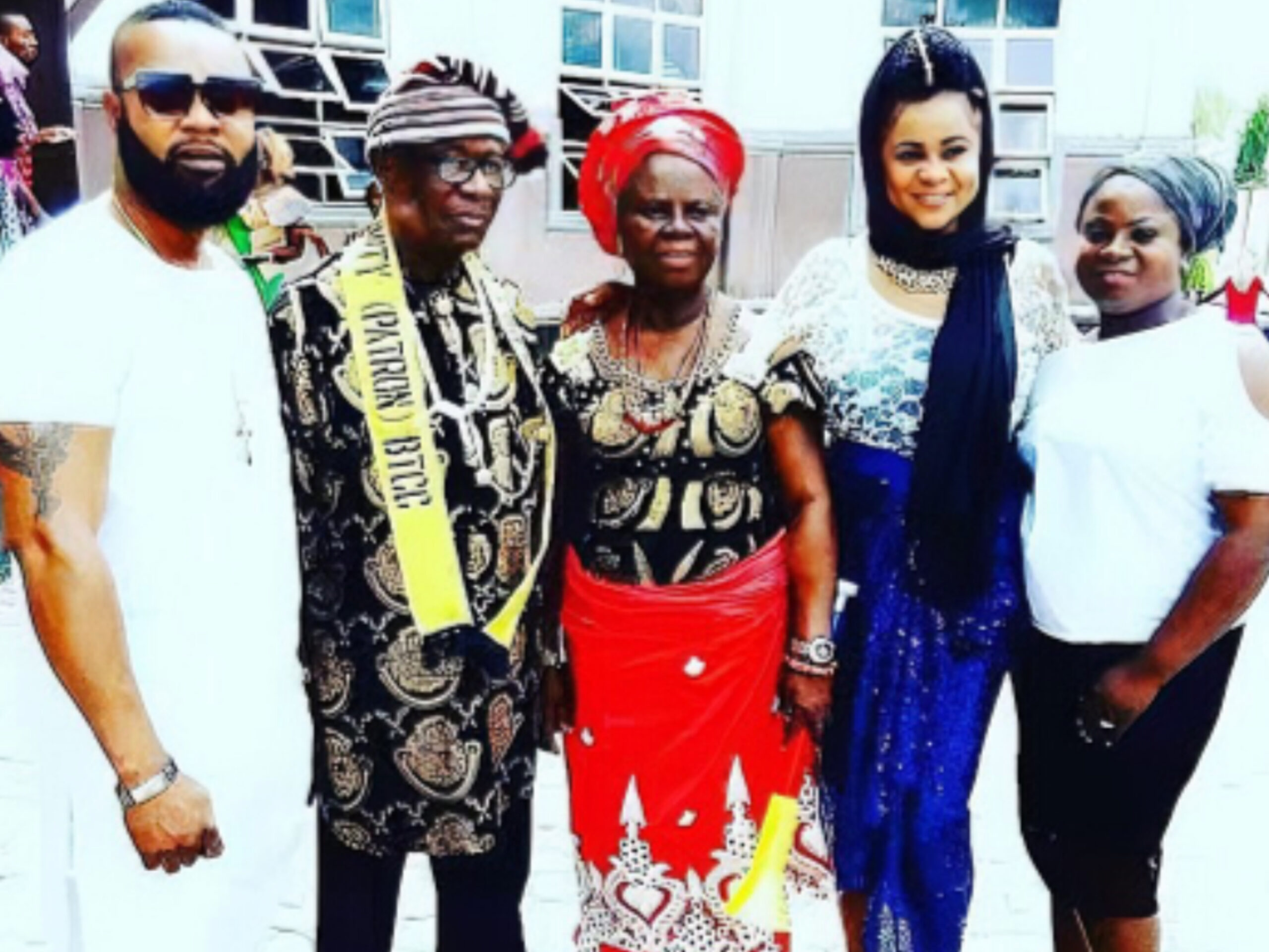 From the left Tony White, Uju Okoli’s parents and her sister (credit: instagram/officialujuokoli)