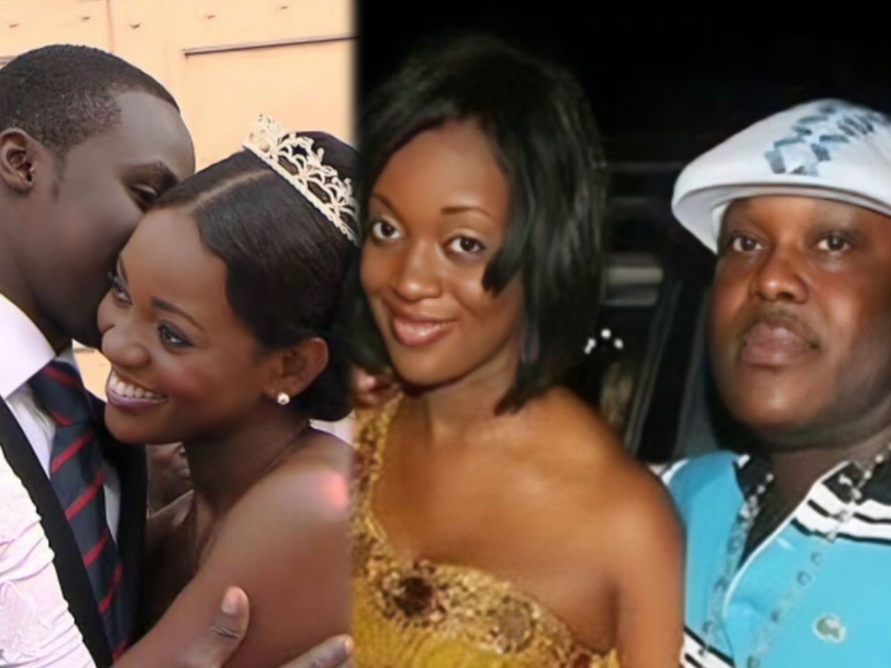 From left, Jackie Appiah on her wedding day with Peter Agyemang and on a casual drink after their marriage (credit: Instagram/Jackieappiah)