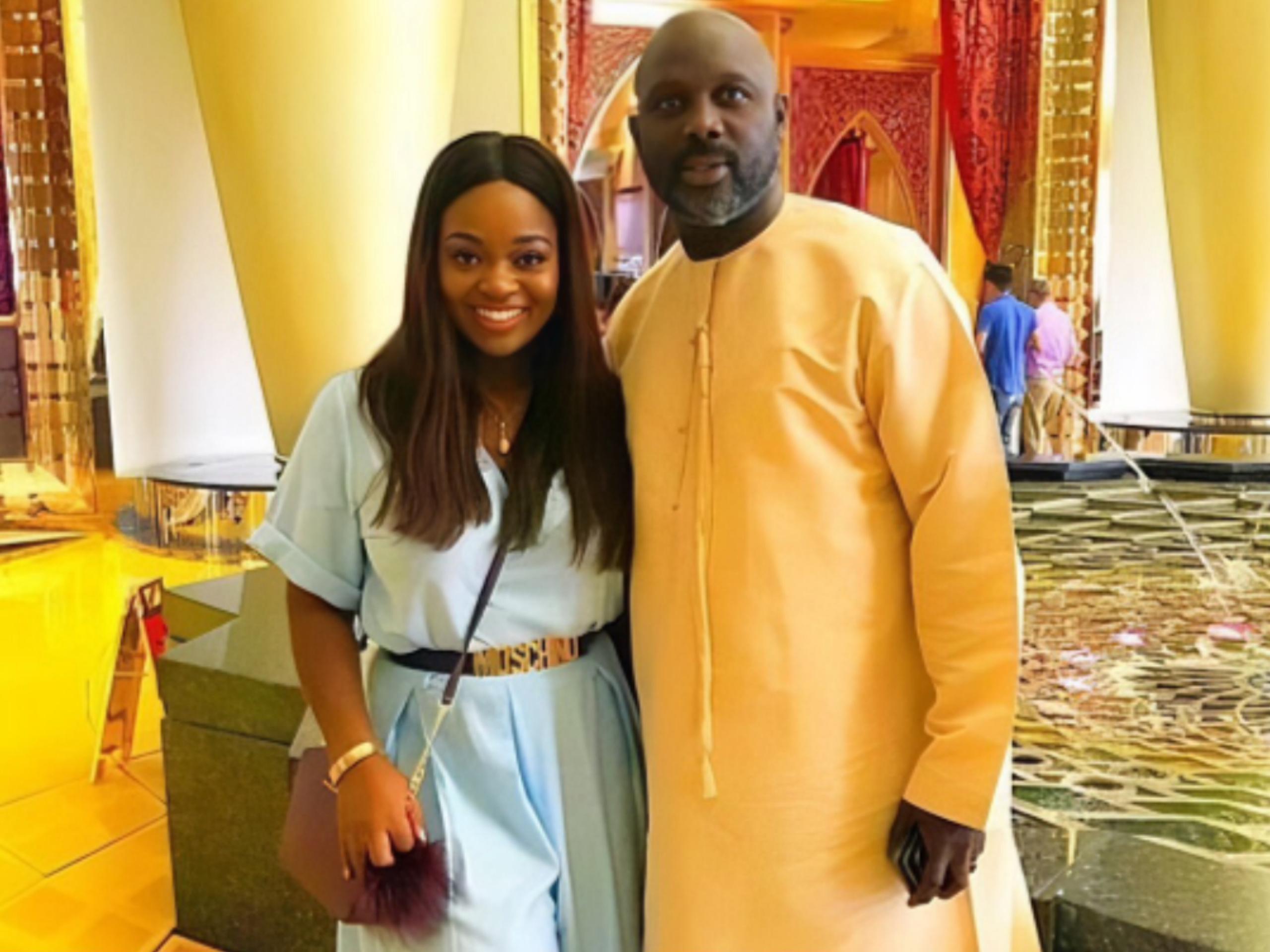 Jackie Appiah posing for a photo with the president of Liberia (credit: instagram/jackieappiah)