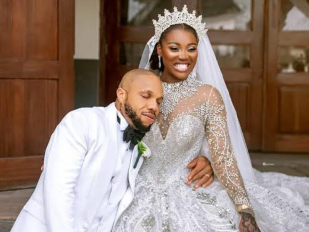 Charles and his wife on their wedding day.